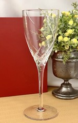 Vintage Rogaska Water Goblet RGS40 Clear Glass Spiral Cut Bowl Blown Glass – 1