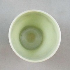 EAPG DUGAN FAN aka DIAMOND D CUSTARD GLASS TUMBLER