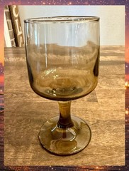 Vintage Libbey Tawny Smoke Brown Wine Goblet 5 1/8” Replacement Glass 8 Avail