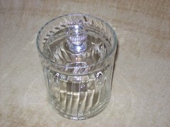 Contemporary Modern Neuwirth Clear Glass Crystal 6 1/2″ Candy Jar w/Lid #175/339