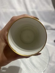 J.P. L France Porcelain Tumbler Set of 3 Multicolor Fruit Pattern Cups