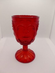 Vintage L.G. Wright Sweetheart Ruby Red Glass Goblet – Cadmium UV Glow, Perfect