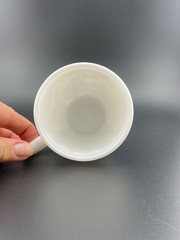 Vintage McKee Punch Cup Concord White Milk Glass Floral Geometrical Pattern