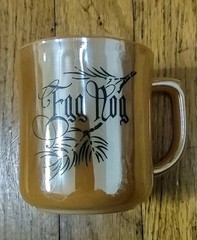 Vintage MCM Fire-King Peach Luster Ware Egg Nog 14 pc Set: Bowl+Stand+12 Mugs
