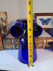 Vintage Libbey Cobalt Blue Ice Tea Flare Glasses