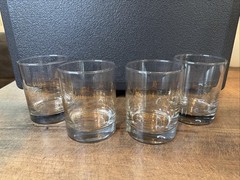 4 Vintage Olde Philadelphia Glasses Whiskey 4.25” Tall