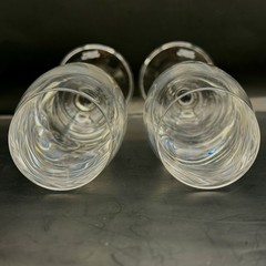 Crystalite Bohemia Diamond Faceted Crystal Champagne Flutes Set of 2 – 9.5″
