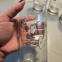 Allen Color Craft Medical Tumbler Glass Set of 4, Clear Gold White Brown, 5.5″