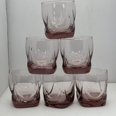 Set Of (6 ) Vintage 3.75” Libbey Imperial Plum Lowball Whiskey Drinking Glasses