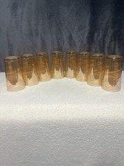 Vtg Jeanette Swirl Marigold Tumblers Iridescent (Set Of 8)