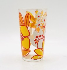 Vintage 70’s Retro Flower 🌼 Power 5” Juice Glass Tumbler EVC