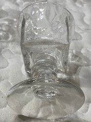Bryce Rare unusual Stemware Textured Design square to round goblet 4”