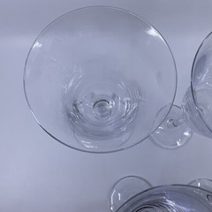 Mikasa Alexandra Pattern Crystal 9 1/4” Flared Glasses w/Two Rings Set Of 5
