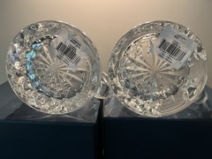 NEW PAIR of Boxed WATERFORD Beer Crystal Mugs 1057814 Made in Slovenia Nice!