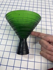 Jupiter Beaded HOBNAIL FOOTED MARTINI GLASS Forest Green Replacement I 5”