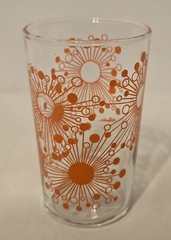Vintage MCM Swanky Swig Glass ATOMIC STARBUSRT Signed Designer D Campbell 1950’s