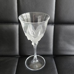 1 Cristal D’Arques Durand Florence Fluted Crystal Wine Glass Signed JG Durand