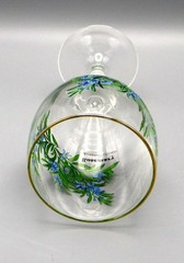 Royal Worcester WORCESTER HERBS Rosemary Wine Glass Botanical & Gold Trim