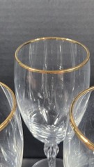 Lenox Monroe Crystal Iced Tea Glasses Gold Trim 8″ Set of 6