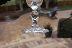 Fostoria Colonial Dame Clear Blown Glass Water Goblets Swirl Stem Set of 7