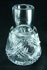 Avitra Crystal TARTAN SCOTLAND Bedside Carafe with Tumbler NEW w Sticker