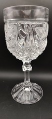 VTG Hofbauer The Brydes Crystal Etched Wine Water Goblet West Germany 7.25 In
