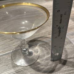 VTG Gold Rim Glasses Round Set of 27 ELEGANT DINNER PARTY COCKTAIL