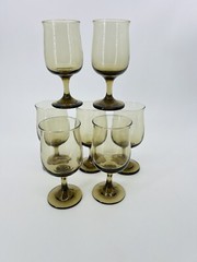 7pcs Libbey Tawney Tulip Glass 5 1/2” Wine Glasses Goblets