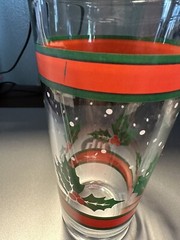 Vintage Christmas Glasses by KIG Indonesia Holly Set of Four 14 Fl Oz (1D)
