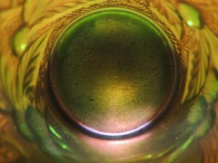 Antique Northwood Acorn Burrs Carnival Glass 4″+ Tumbler Green / Amethyst Marked