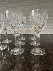 Set of 2 WATERFORD CRYSTAL Araglin 6 oz. Wine Glasses 7-1/8” IRELAND