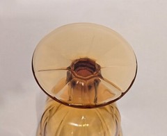 Vintage Amber Glass Noritake Provincial Water/Wine Pedestal Goblet