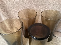 Linden Mocha Anchor Hocking set of 4 17 0z tumblers/glasses