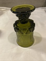 One Fostoria Sorrento Green Heavy Pressed 5” Water wine Goblet