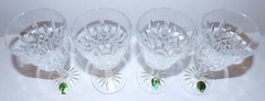 SET OF 4 WATERFORD CRYSTAL LISMORE 5 7/8″ CLARET WINE GLASSES~ORIGINAL LABELS~