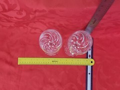 2 Mikasa English Garden Wine Glass 8 1/8″ Crystal Clear Floral Swirl Cuts