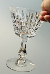 2 Vintage Tiffin Franciscan Waterford Cut Champagne/Tall Sherbet Glasses