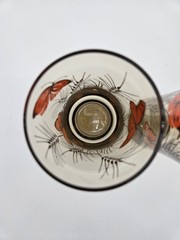 Libbey Monarch Butterfly Wheat Stalk Tawny Smoke Brown Glasses Set of 2 Vintage