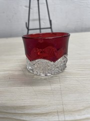 EAPG Duncan and Miller Button Arches Ruby Stain glass cup mug 1897
