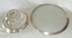 Dorothy Thorpe Allegro Silver Band 14in Torte Plate & 10in Veggie Serving Bowl