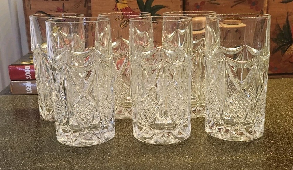 Set of 6 EDUARD Nachtmann Crystal Glasses, Tumblers 5.5″ 10-11 oz