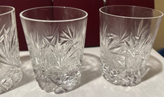 Vintage Set Of 3-Cut Crystal tumblers-Classic American Brilliant 3.75” Tall