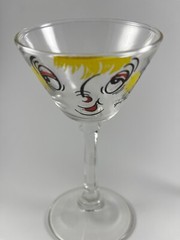 Vtg MCM Gay Fad Tipsy Martini Glasses Qty 4 1950s