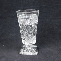 2 Imperial Cape Cod Clear Concave Juice Glass Footed Square Bottom Vintage 5.25″