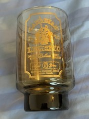 Set 9 VTG Smoke Gray Canadian Legend Whiskey Rocks Glasses Carrington Distillers