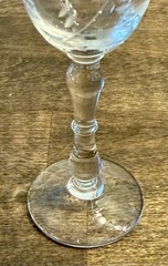 Vintage Set 6 Etched Cordial Wine Glasses Grapes/Vines Tiffin Style 30s-40s