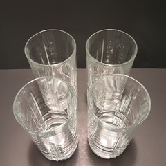 Cristal D’Arques Durand Arizona Parallel 4 Highball Glasses Tumblers 5 & 7/8