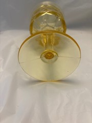 Set of three tiara constellation, yellow stemmed goblets. Tiara exclusive