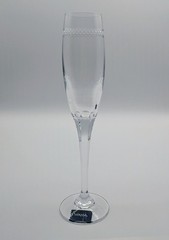 4x Mikasa ‘Diamond’ Crystal Champagne Flute Glass Criss Cross Band 10.75″