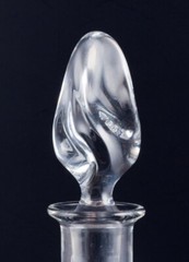 Daum, France, crystal liqueur set: a carafe and seven liqueur glasses